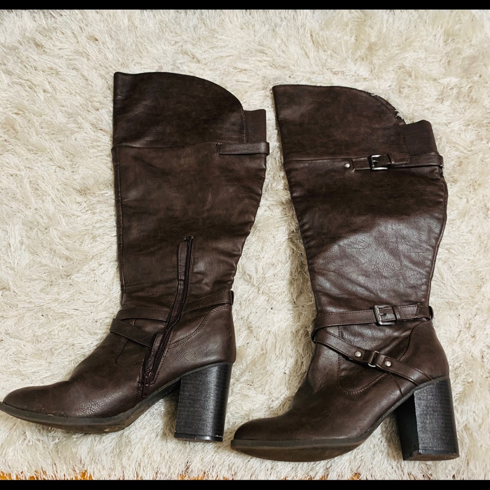 Indigo Red Riding Boots. Brown Size 8